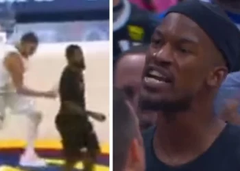 NBA news: Nikola Jokic pushes Markieff Morris, Jimmy Buttler reacts in Denver Nuggets vs Miami Heat