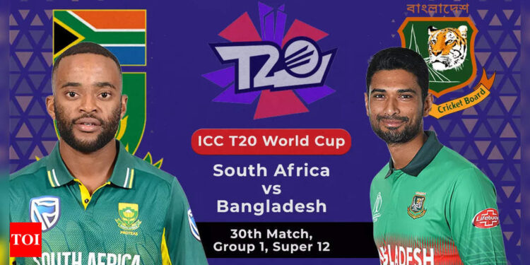 T20 World Cup 2021 Live Score, SA vs BAN: South Africa look to strengthen semi-final chances, face Bangladesh – Times of India