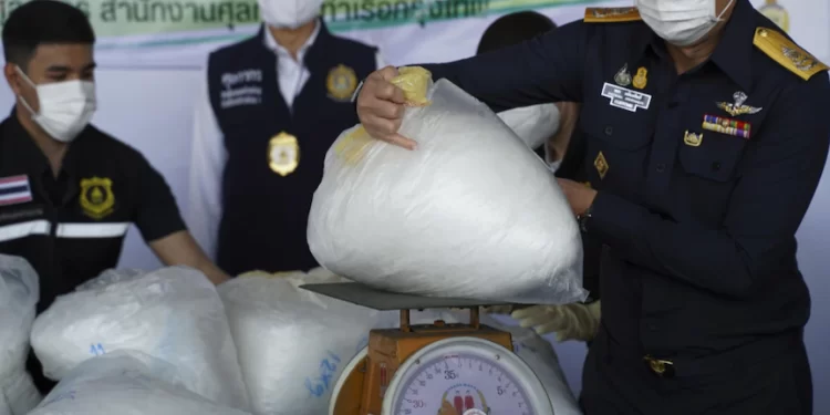 Thailand police seize  million of crystal meth hidden in punching bags headed to Australia