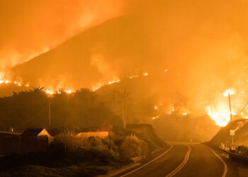Big Sur Sees Wildfire From Palo Colorado Canyon