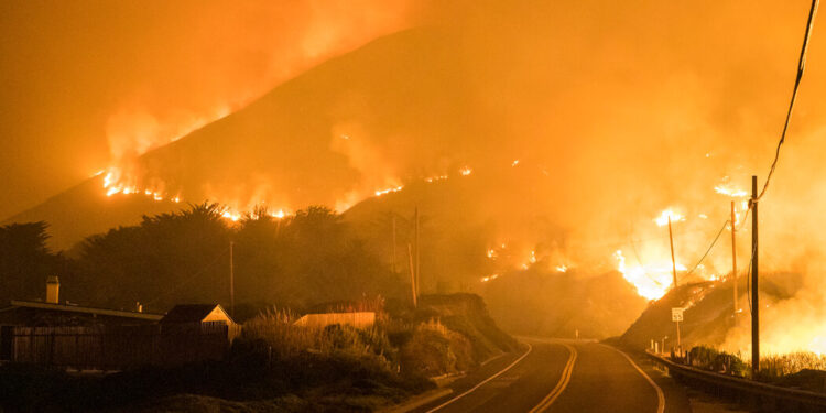 Big Sur Sees Wildfire From Palo Colorado Canyon