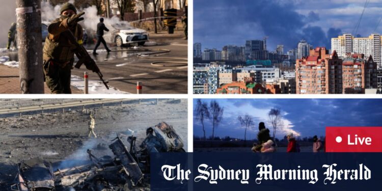 Vladimir Putin puts nuclear forces on alert; Kharkiv airfields, fuel facility attacked, Kyiv fighting continues; Volodymyr Zelensky agrees to peace talks without preconditions on Ukraine-Belarus border after Alexander Lukashenko call; NSW floods evacuation for Lismore