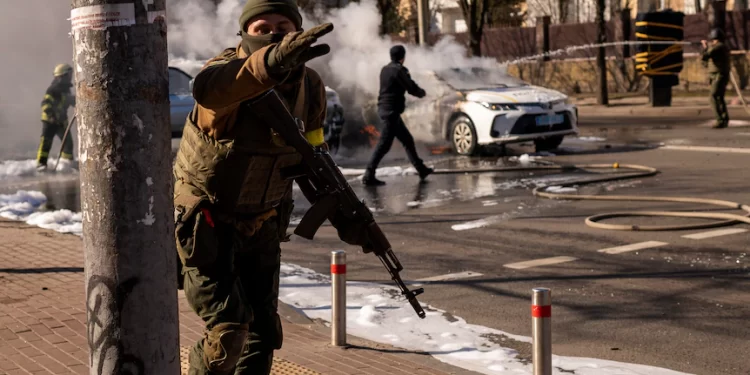 Ukrainian forces resist Russian advance on Kyiv, with President Volodymyr Zelenskyy saying ‘we will not lay down any weapons’