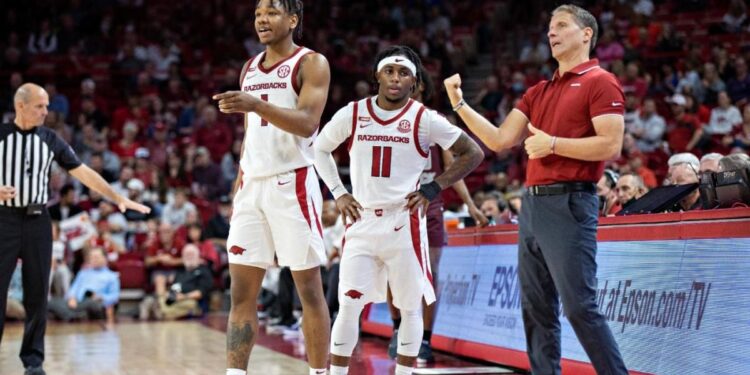 Arkansas, Texas thriving after relying on college basketball’s transfer portal to build their rosters