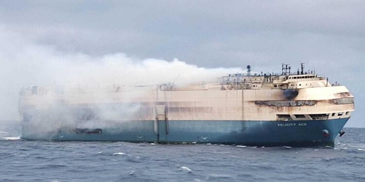 Fire aboard cargo ship in Atlantic Ocean may have been intensified by electric-vehicle batteries from luxury cars like Porches and Bentley Fire aboard cargo ship in Atlantic Ocean may have been intensified by electric-vehicle batteries from luxury cars like Porches and Bentley