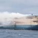 Fire aboard cargo ship in Atlantic Ocean may have been intensified by electric-vehicle batteries from luxury cars like Porches and Bentley