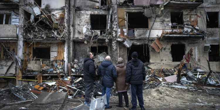 Gunfire and explosions reported in Kyiv as Ukraine’s leader accuses Putin of waging “war against Europe” Gunfire and explosions reported in Kyiv as Ukraine’s leader accuses Putin of waging “war against Europe”