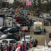Truckers protesting Covid mandates encircle Washington, D.C., on the Beltway. Truckers protesting Covid mandates encircle Washington, D.C., on the Beltway.