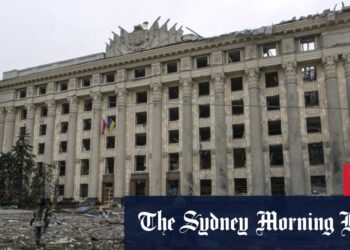 Kharkiv under attack, Kyiv braces for further conflict, Joe Biden slams Vladimir Putin in State of the Union speech, Sydney weather worsens, NSW flood victims in Lismore, Grafton, Ballina evacuated, Brisbane floods continue