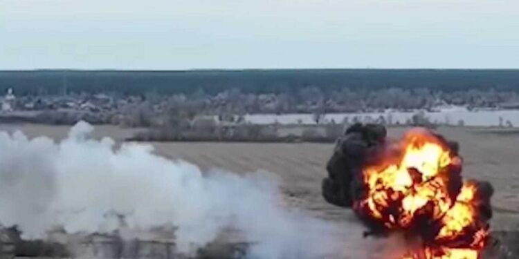 Ukraine shares footage that appears to show a Russian helicopter gunship shot down in flames with a Stinger portable air-defense system, say reports Ukraine shares footage that appears to show a Russian helicopter gunship shot down in flames with a Stinger portable air-defense system, say reports