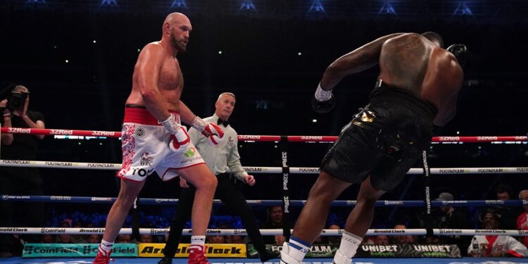 Tyson Fury KOs Dillian Whyte with DEVASTATING uppercut Tyson Fury KOs Dillian Whyte with DEVASTATING uppercut