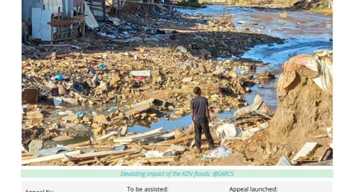 South Africa: KwaZulu-Natal Floods – Emergency Appeal No. MDRZA012 – Operational Strategy – South Africa South Africa: KwaZulu-Natal Floods – Emergency Appeal No. MDRZA012 – Operational Strategy – South Africa