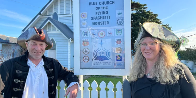 Australia’s only Church of the Flying Spaghetti Monster brings visitors to new Pastafarian ‘religion’ Australia’s only Church of the Flying Spaghetti Monster brings visitors to new Pastafarian ‘religion’