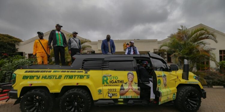 A look into the customized 6 wheeled Ruto branded truck A look into the customized 6 wheeled Ruto branded truck
