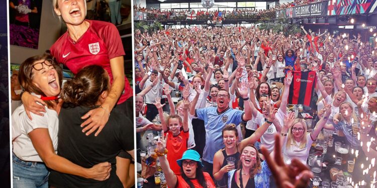 Twenty million England fans go wild across the country as Lionesses WIN nerve-shredding Euro final against Germany