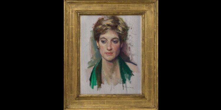 Princess Diana portrait goes on display in London Princess Diana portrait goes on display in London