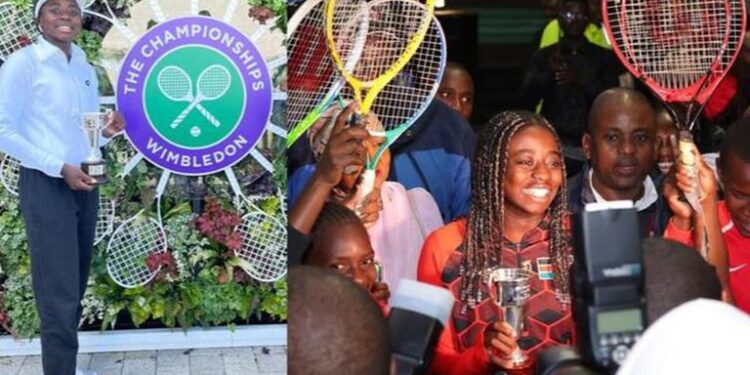 Kenya’s first Grand Slam winner Angella Okutoyi gets brilliant reception on return; WATCH