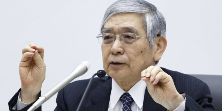 Bank of Japan chief determined to maintain stimulus as world tightens