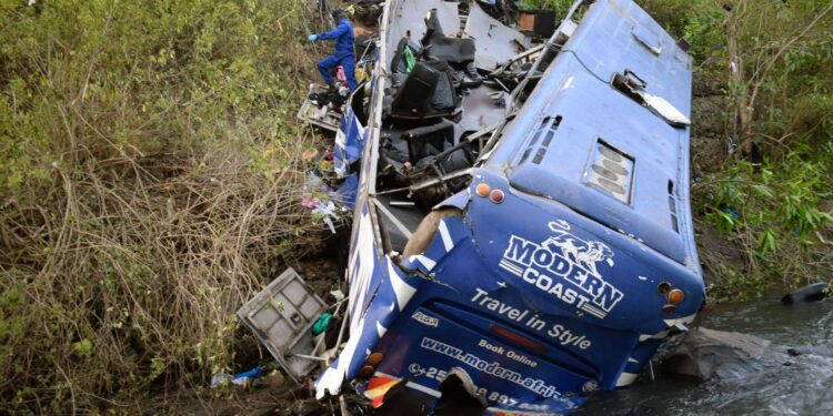 At least 30 people dead after bus plunges from ‘notorious’ bridge in Kenya | World News