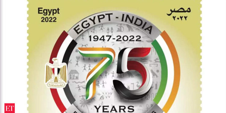 egypt: Egypt releases Postage Stamp celebrating 75th Anniversary of diplomatic ties with India egypt: Egypt releases Postage Stamp celebrating 75th Anniversary of diplomatic ties with India