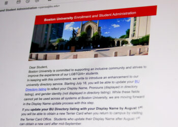 Boston University allows students to change their own display name and pronouns on BU directory – The Daily Free Press