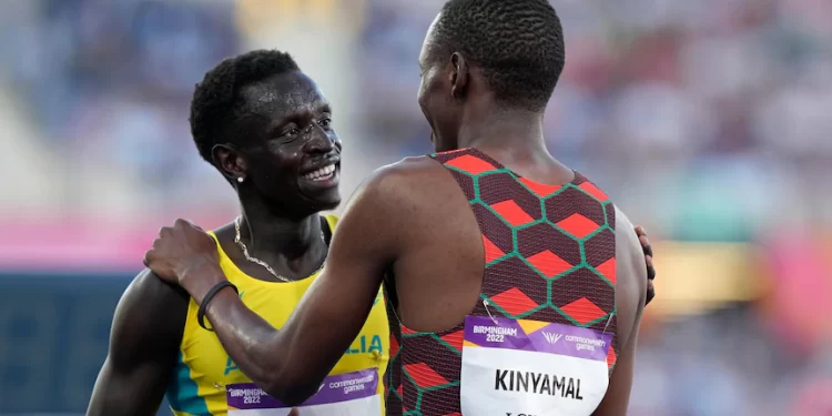 Peter Bol takes silver in 800m at Commonwealth Games behind Kenya’s Wyclife Kinyamal