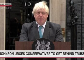 Johnson delivers final speech as British PM