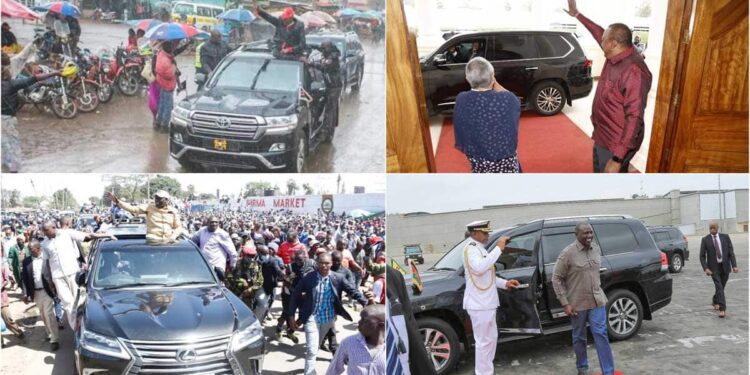 William Ruto Switches from KSh 18m Lexus to Armoured Landcruiser Formerly Used by Uhuru Kenyatta William Ruto Switches from KSh 18m Lexus to Armoured Landcruiser Formerly Used by Uhuru Kenyatta