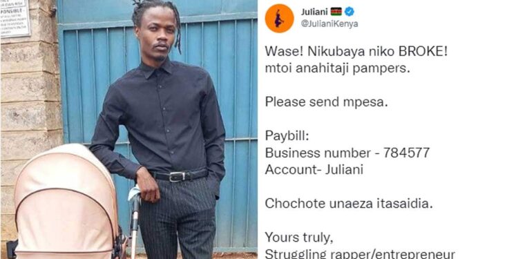 Juliani Aims Dig at Kenyans Claiming He’s Broke, Sarcastically Begs for Donations: “Mtoi Anahitaji Pampers” Juliani Aims Dig at Kenyans Claiming He’s Broke, Sarcastically Begs for Donations: “Mtoi Anahitaji Pampers”