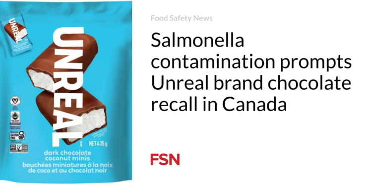 Salmonella contamination prompts Unreal brand chocolate recall in Canada Salmonella contamination prompts Unreal brand chocolate recall in Canada