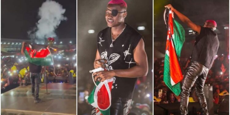 Ruger: Nigerian Musician Shows Meru Fans Love, Makes Grand Stage Entry Draped in Kenyan Flag Ruger: Nigerian Musician Shows Meru Fans Love, Makes Grand Stage Entry Draped in Kenyan Flag