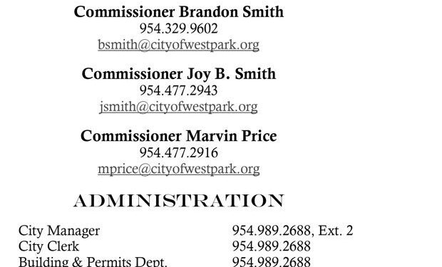 West Park Directory | Miami’s Community News West Park Directory | Miami’s Community News