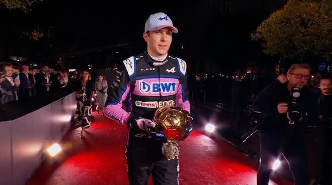 F1 Driver Turned Delivery Man Esteban Ocon Makes Iconic Entrance for Europe’s Most Prestigious Award Ballon d’Or Ceremony F1 Driver Turned Delivery Man Esteban Ocon Makes Iconic Entrance for Europe’s Most Prestigious Award Ballon d’Or Ceremony