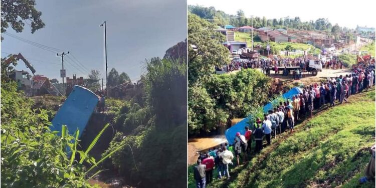 Guardian Bus Carrying Passengers Plunges into Kisii River Guardian Bus Carrying Passengers Plunges into Kisii River