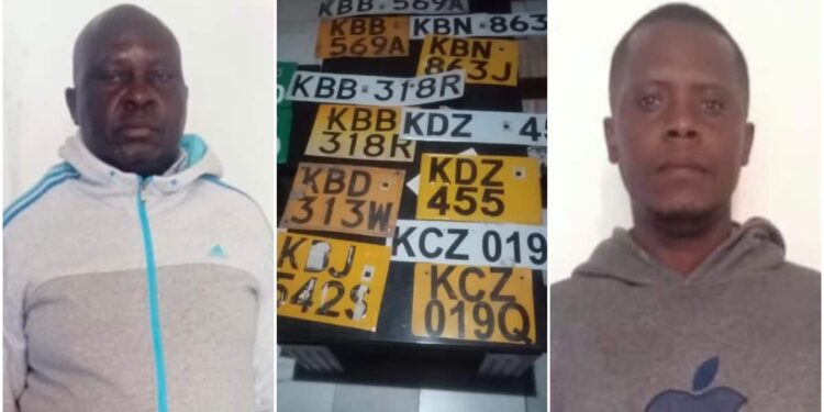 Nairobi: 2 Suspects Linked Car Theft Arrested by Detectives, 10 Number Plates Recovered Nairobi: 2 Suspects Linked Car Theft Arrested by Detectives, 10 Number Plates Recovered