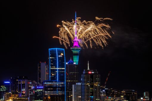 New Zealand celebrates New Year with fireworks New Zealand celebrates New Year with fireworks