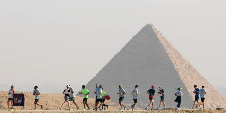 Runners “race through history” at Egypt’s Pyramids Half Marathon