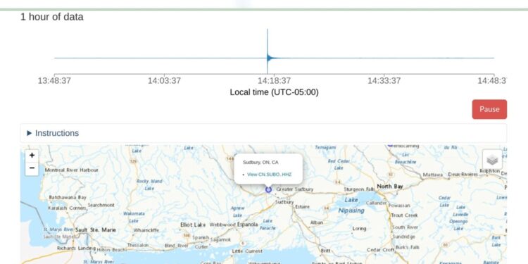 Earthquakes Canada confirms 2.8 magnitude earthquake in Sudbury Earthquakes Canada confirms 2.8 magnitude earthquake in Sudbury