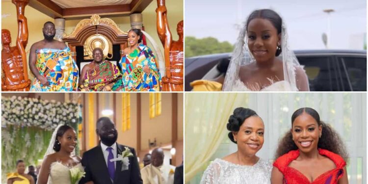 The Daughter of Ghana’s Ambassador To The Russian Federation Walks Down The Aisle In An Off-White Frills Gown The Daughter of Ghana’s Ambassador To The Russian Federation Walks Down The Aisle In An Off-White Frills Gown