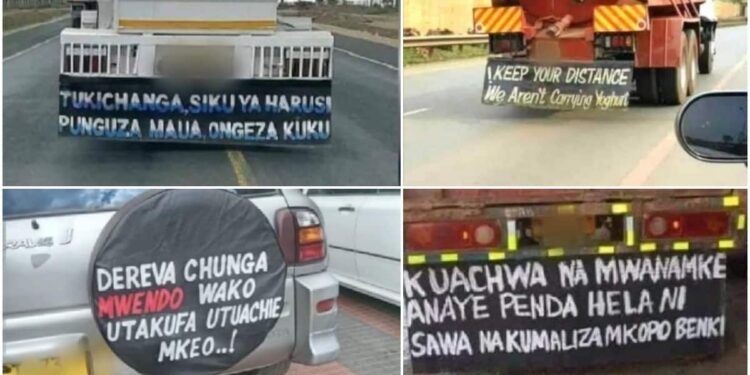 Hilarious Messages on Car Banners Leave Kenyans in Stitches: “Tukikuchangia Harusi Punguza Maua, Ongeza Kuku” Hilarious Messages on Car Banners Leave Kenyans in Stitches: “Tukikuchangia Harusi Punguza Maua, Ongeza Kuku”